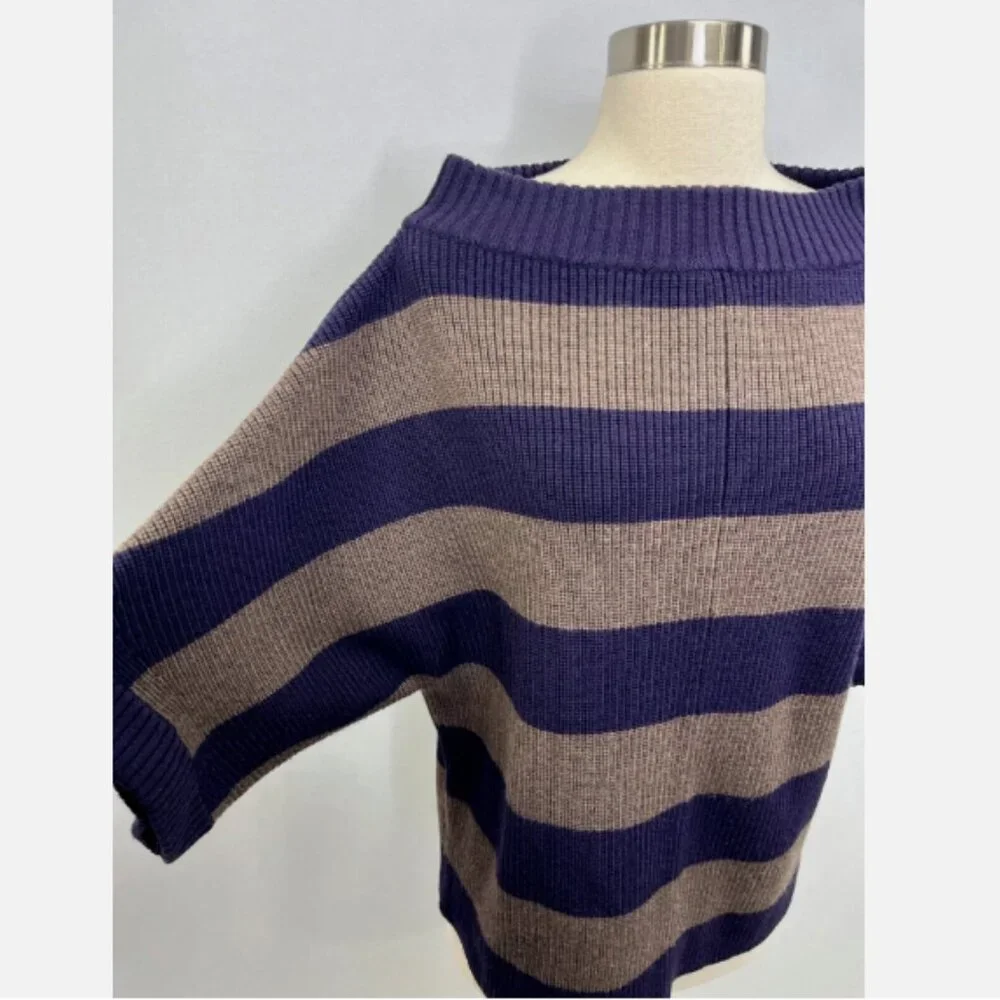 Tory Burch Striped 100% Wool Sweater - Picture 5 of 12